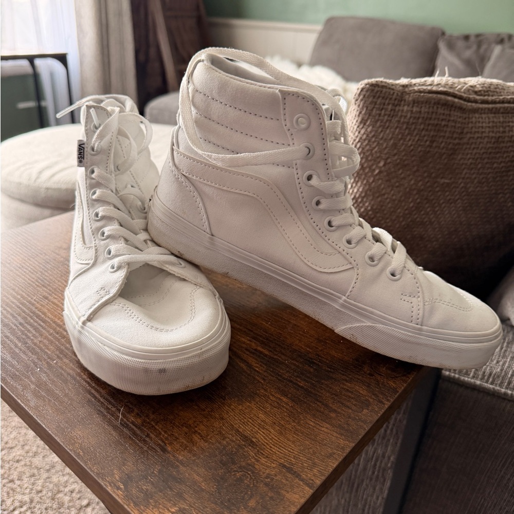 Vans White High-Top Sneakers